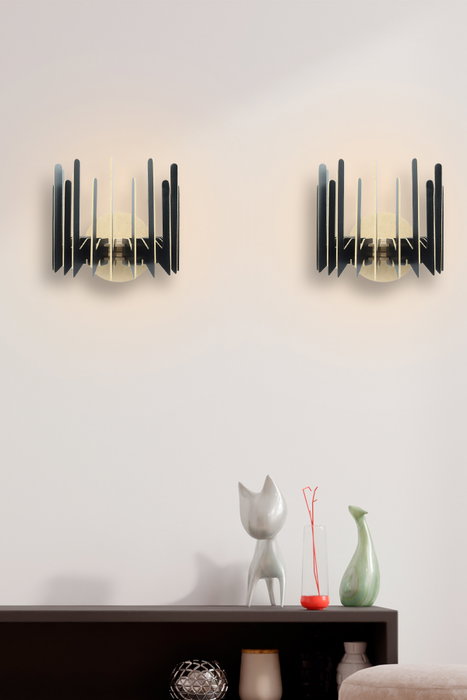 Opviq ZigZag Sconce Lámpara de Pared Negra (Set de 2) Opviq ZigZag Sconce Lámpara de Pared Negra (Set de 2)